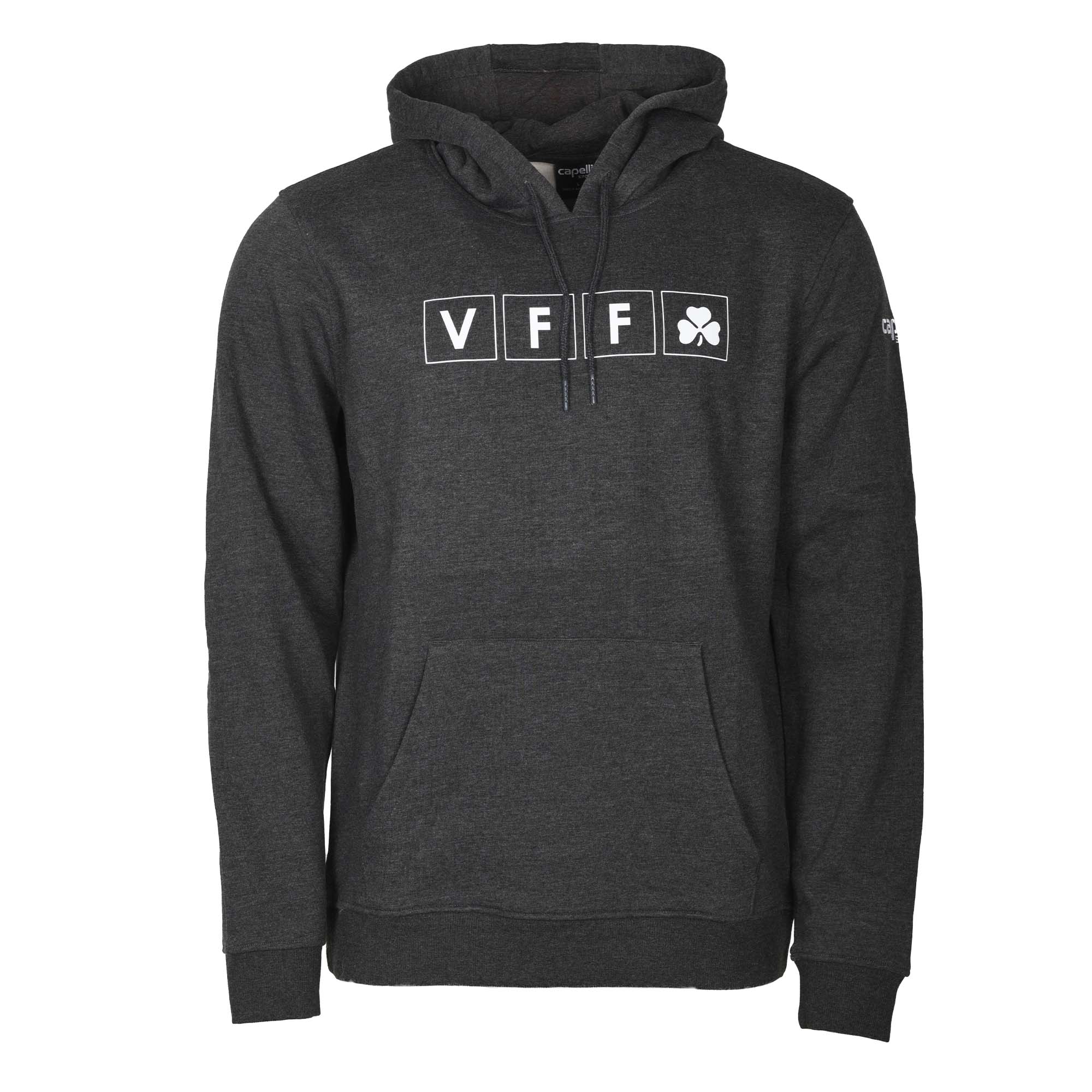 Hoodie med VFF print - Mørkegrå