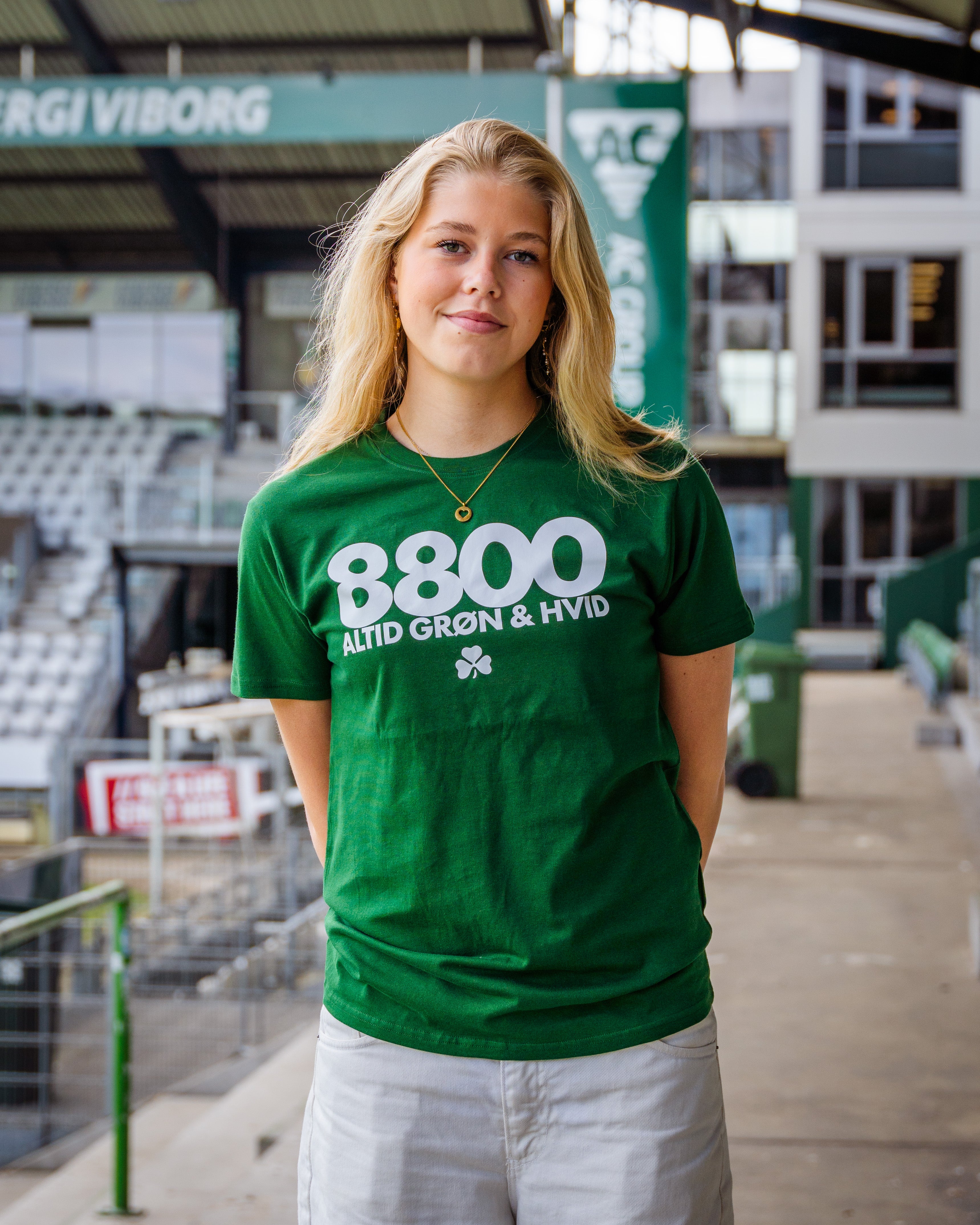 8800 Altid Grøn & Hvid Tee Børn