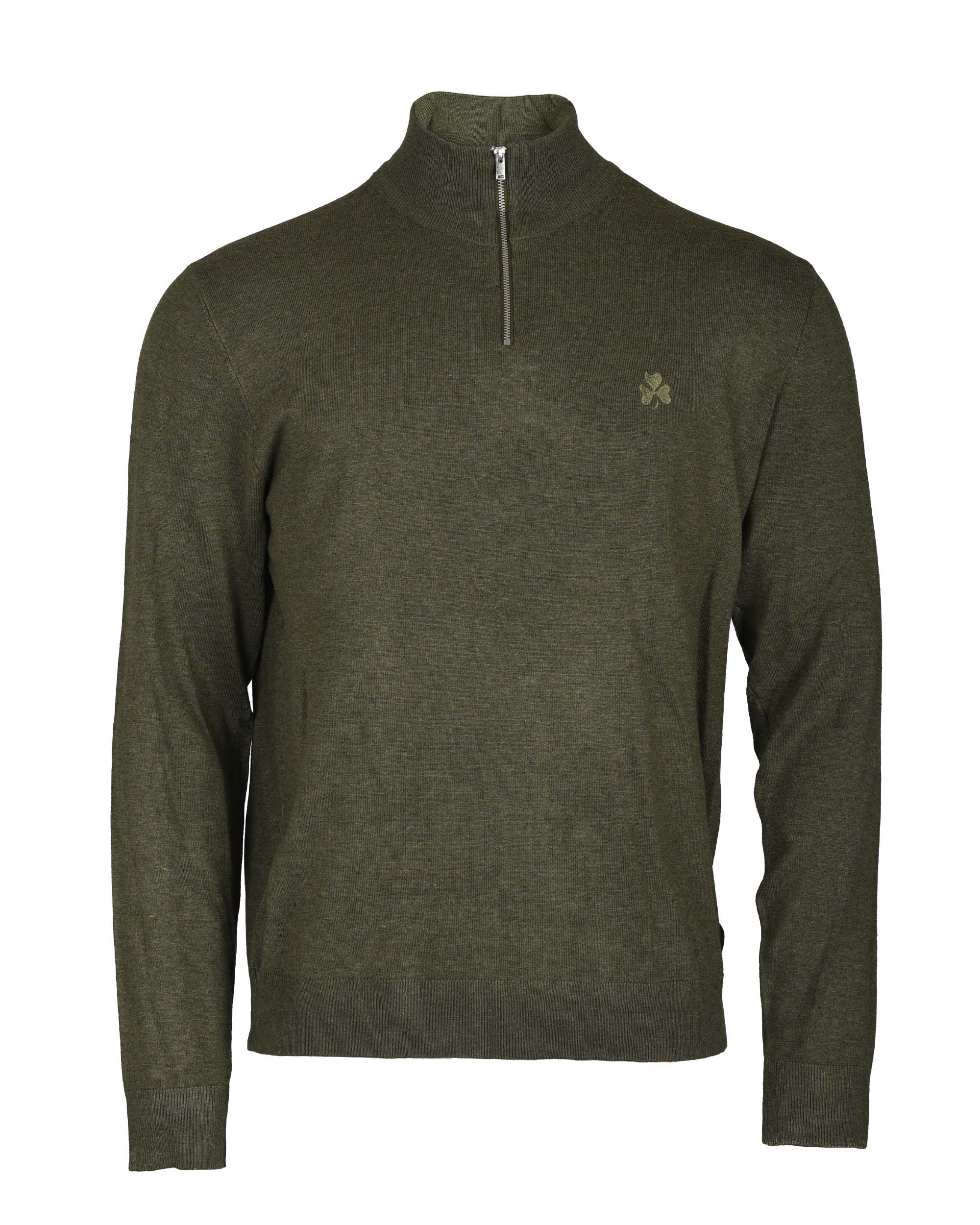 Kløver Half Zip Strik Grøn