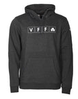 Hoodie med VFF print - Mørkegrå